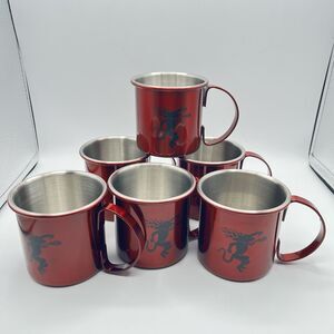 Fireball Whiskey Tin Metal Mugs - Set Of 6